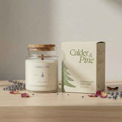Rose Lavender Hand-poured Soy Candle