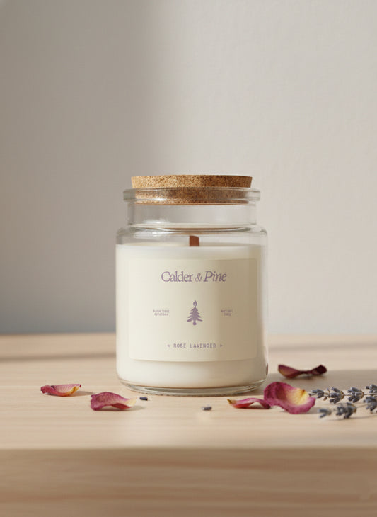 Rose Lavender Hand-poured Soy Candle